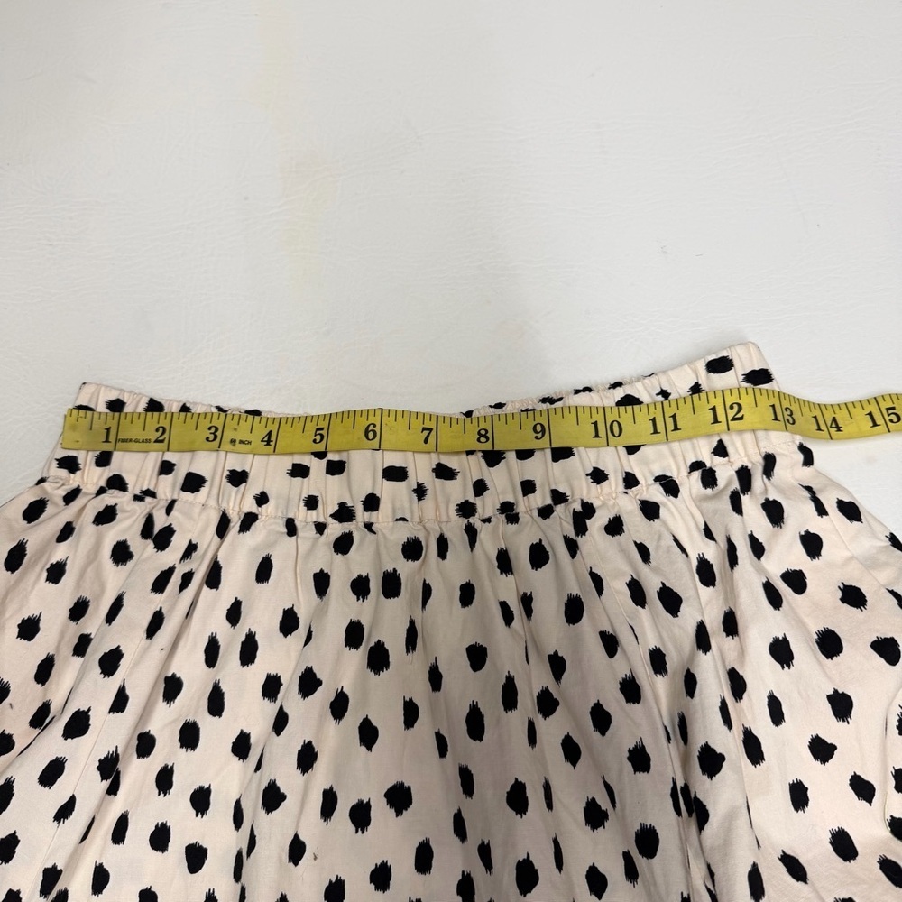 kate spade skirt the rules Midi Skirt with Black Polka Dot Print Sz 4 - Picture 4 of 9